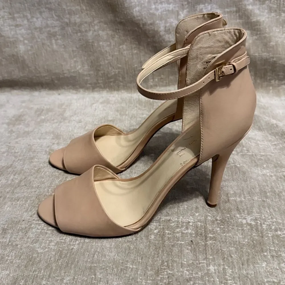 Bandolino Nude Ankle Strap Heels